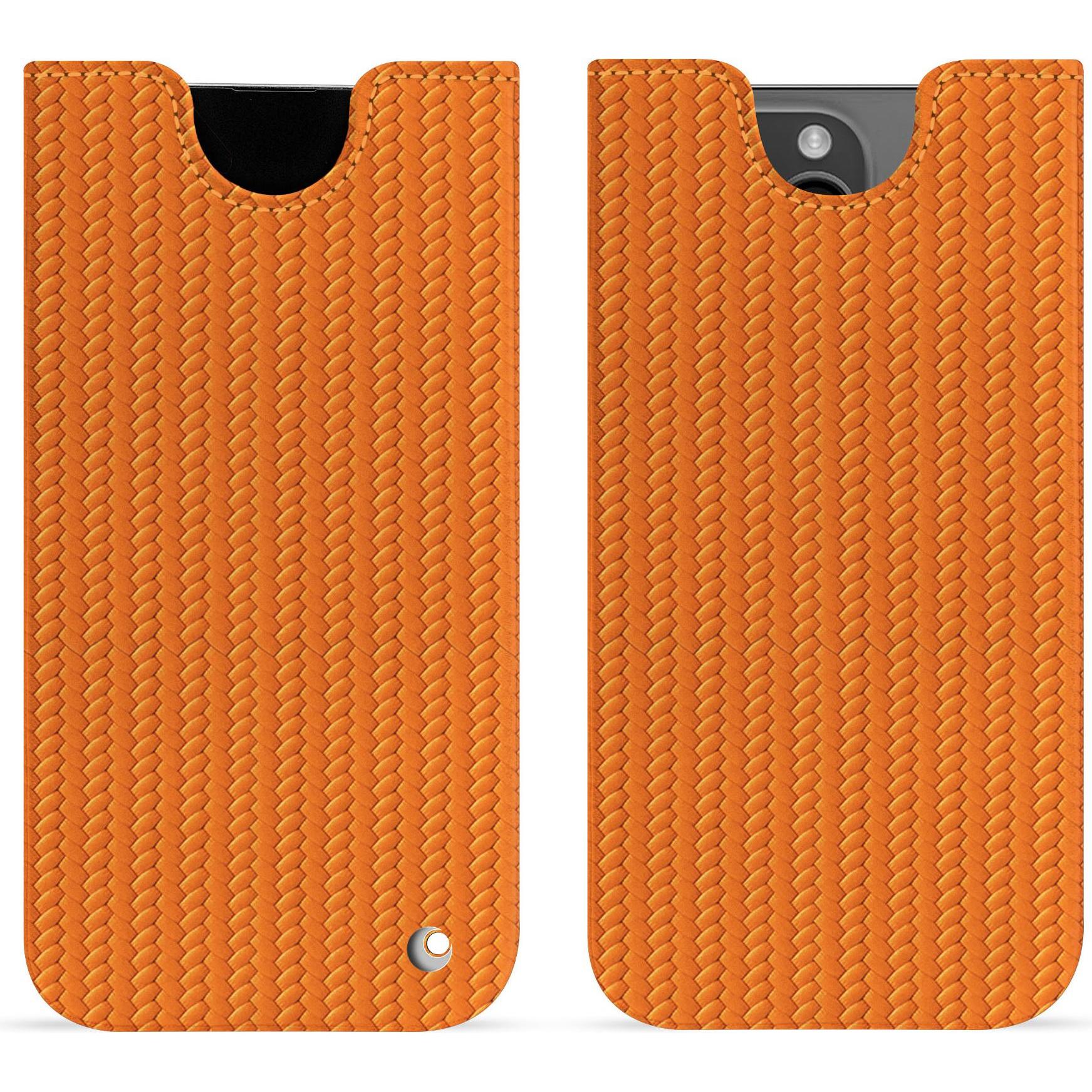 Noreve Lederschutzhülle (Apple iPhone 15 Pro Max), Smartphone Hülle, Orange