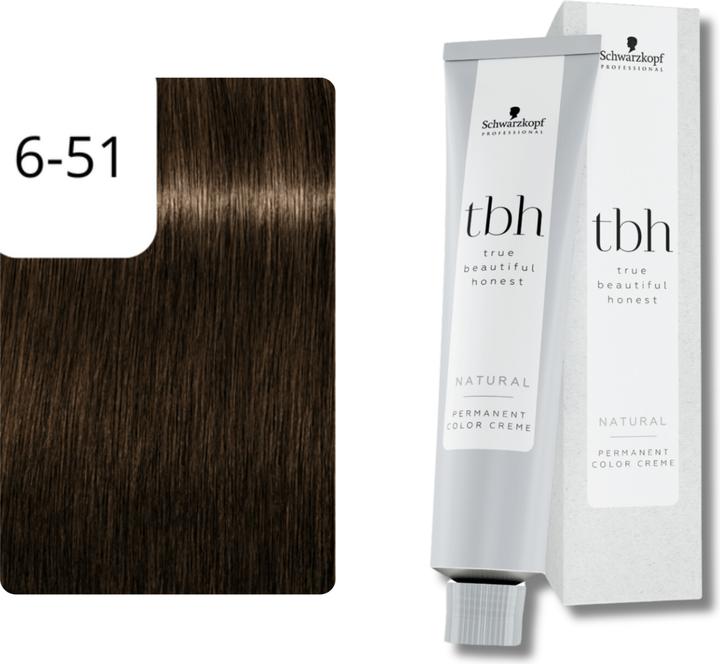 Produktbild Schwarzkopf true beautiful honest - 6-51C Dunkelblond Gold Cendré (6-51 Dunkelblond Gold Cendré)