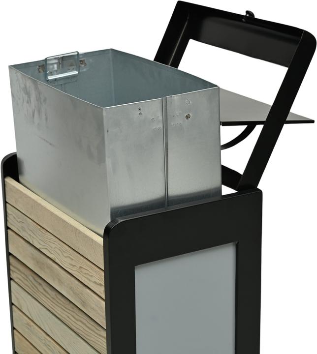 Image du produit Aristar Poubelle avec habillage bois et insert en verre (50 l)