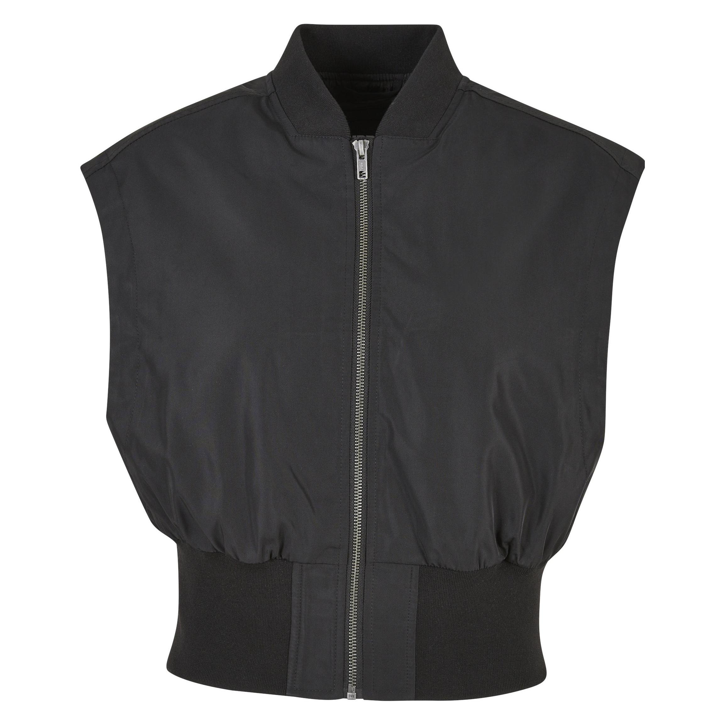 Urban Classics, Damen, Westen, Ladies Recycled Short Bomber Vest, Schwarz, (3XL)