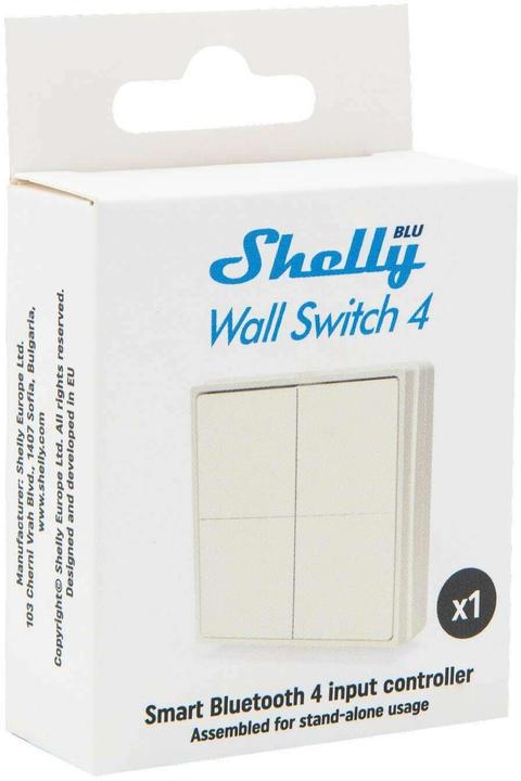 Actual product image Shelly BLU Wall Switch 4 - Stand-Alone