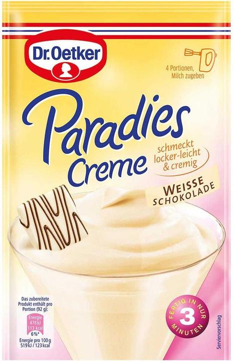 Actual product image Dr. Oetker Paradise cream (70 g)