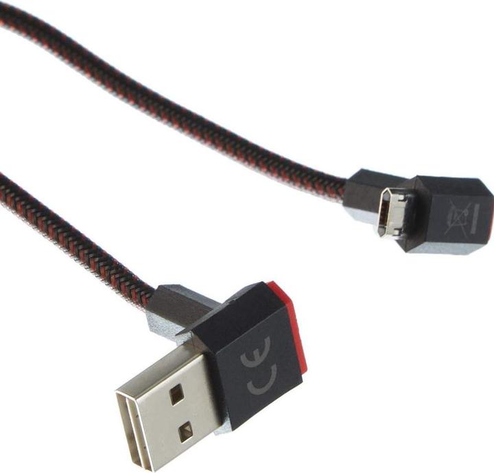 Actual product image Delock USB 2.0 cable EASY-USB, A-MicroB angled top/bottom 1 m (1 m, USB 2.0)