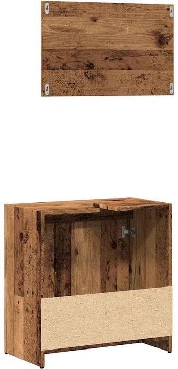 Actual product image vidaXL 2-tlg. Badmöbel-Set Altholz-Optik Holzwerkstoff