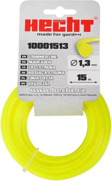 Hecht 10001513 1,3 mm x 15 m filo di ricambio rotondo Tagliaerba (Pioniere delle erbacce, Lenza per tagliabordi + rocchetto di lenza)