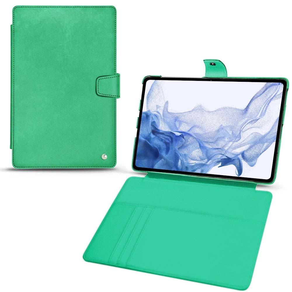 Noreve Lederschutzhülle Wallet (Galaxy Tab S8 Ultra), Tablet Hülle, Grün