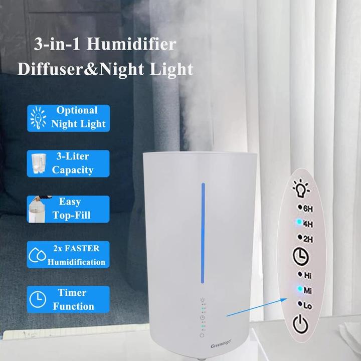 Immagine prodotto Greenmigo Top Fill Luftbefeuchter mit Aroma Diffuser