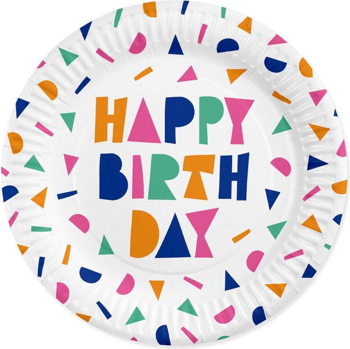 Produktbild Globos Europe Party Teller Happy Birthday (8x)