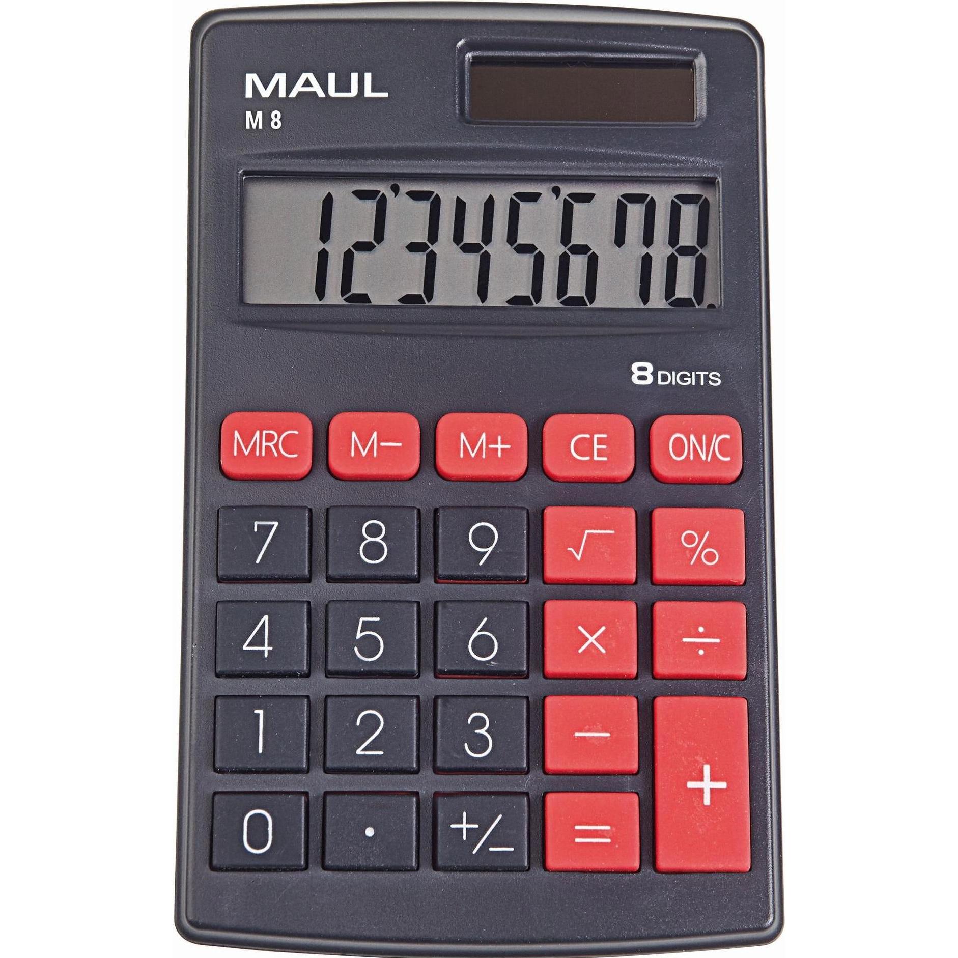 Thumbnail - Maul, Taschenrechner, Taschenrechner M8 Schwarz (Solarzellen)