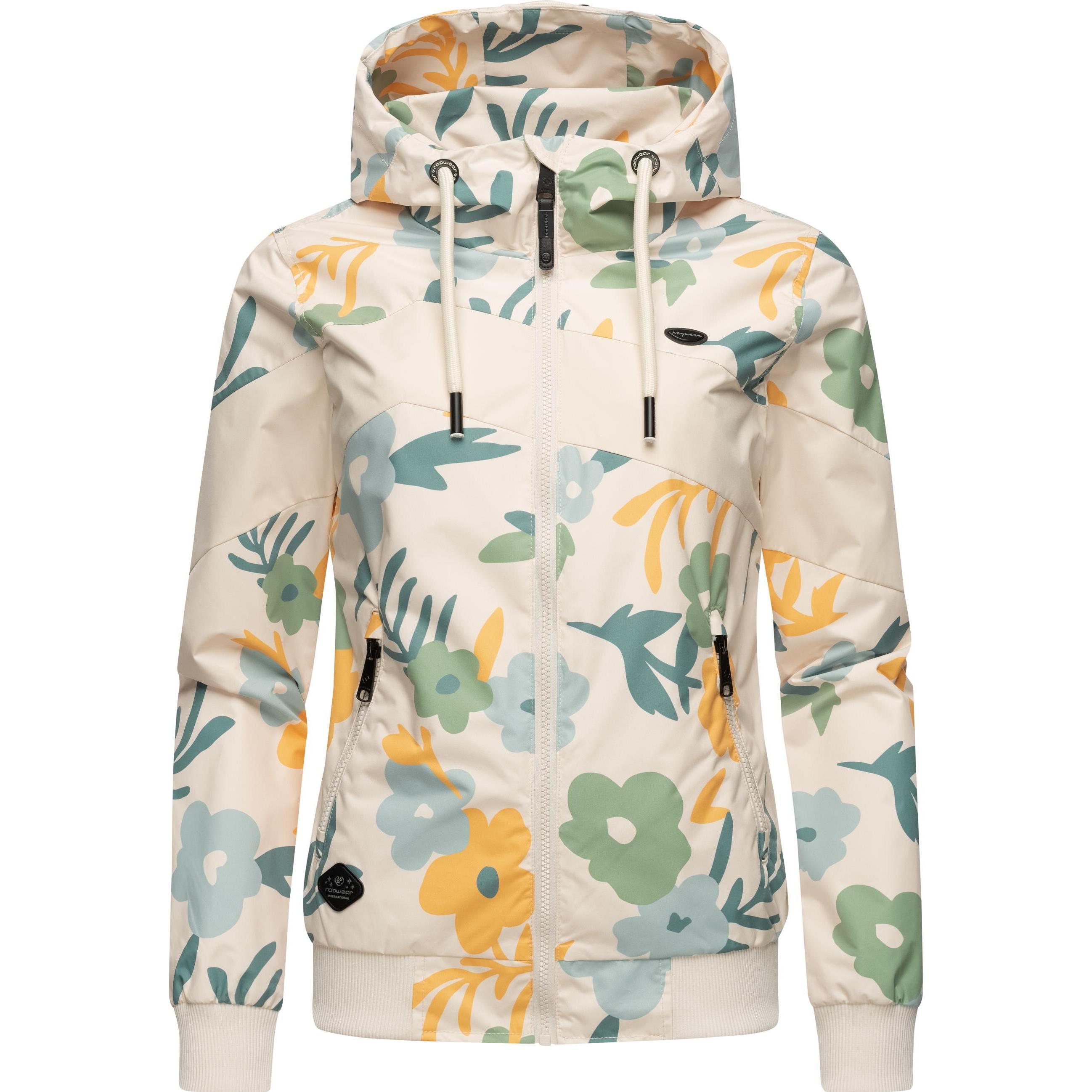 Ragwear, Damen, Jacke, Nuggie Block Flower (XL), Beige, XL