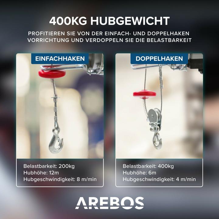 Image du produit Arebos Treuil électrique 200/400 kg