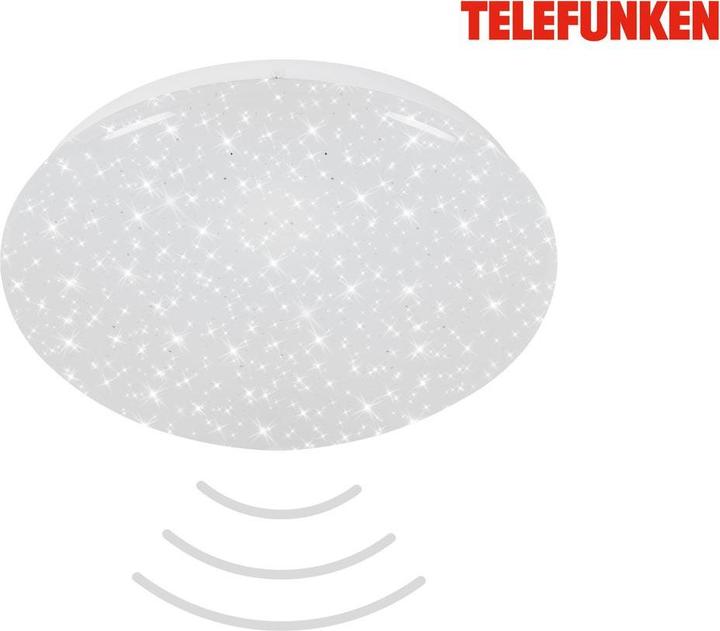 Produktbild Telefunken LED Sensor Deckenleuchte Sternenhimmel 12W 1200 lm 4000 K neutralweiss HxØ 95/280 mm weiss (1200 lm)