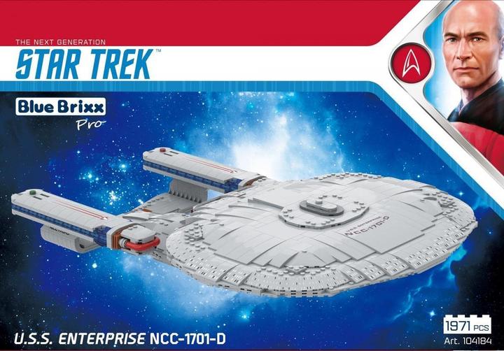 Actual product image Blue Brixx 104184 Star Trek USS Enterprise NCC-1701-D