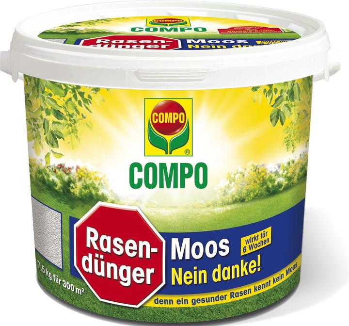 Compo Lawn Fertiliser Moss No-Thanks Moss Killer 7.5 kg (7.50 kg, 7 l)