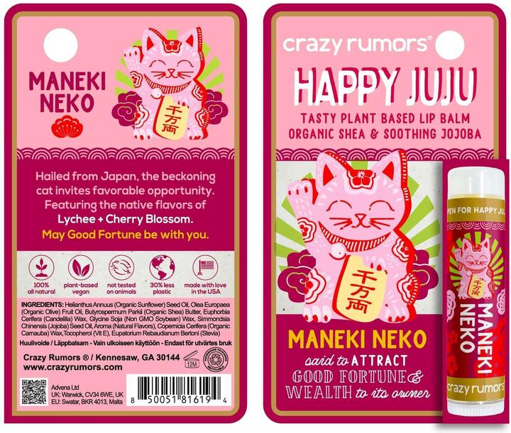 Actual product image Crazy Rumors Maneki Neko Lip Balm (Lip balm, 0.50 ml)