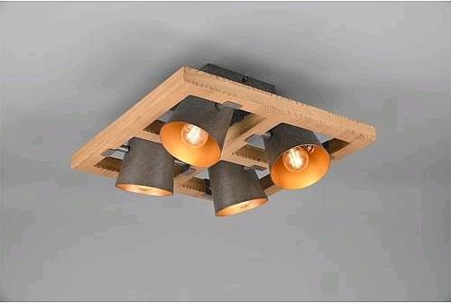 Actual product image Trio Ceiling light antique nickel 'Bell' 4flg (E14)
