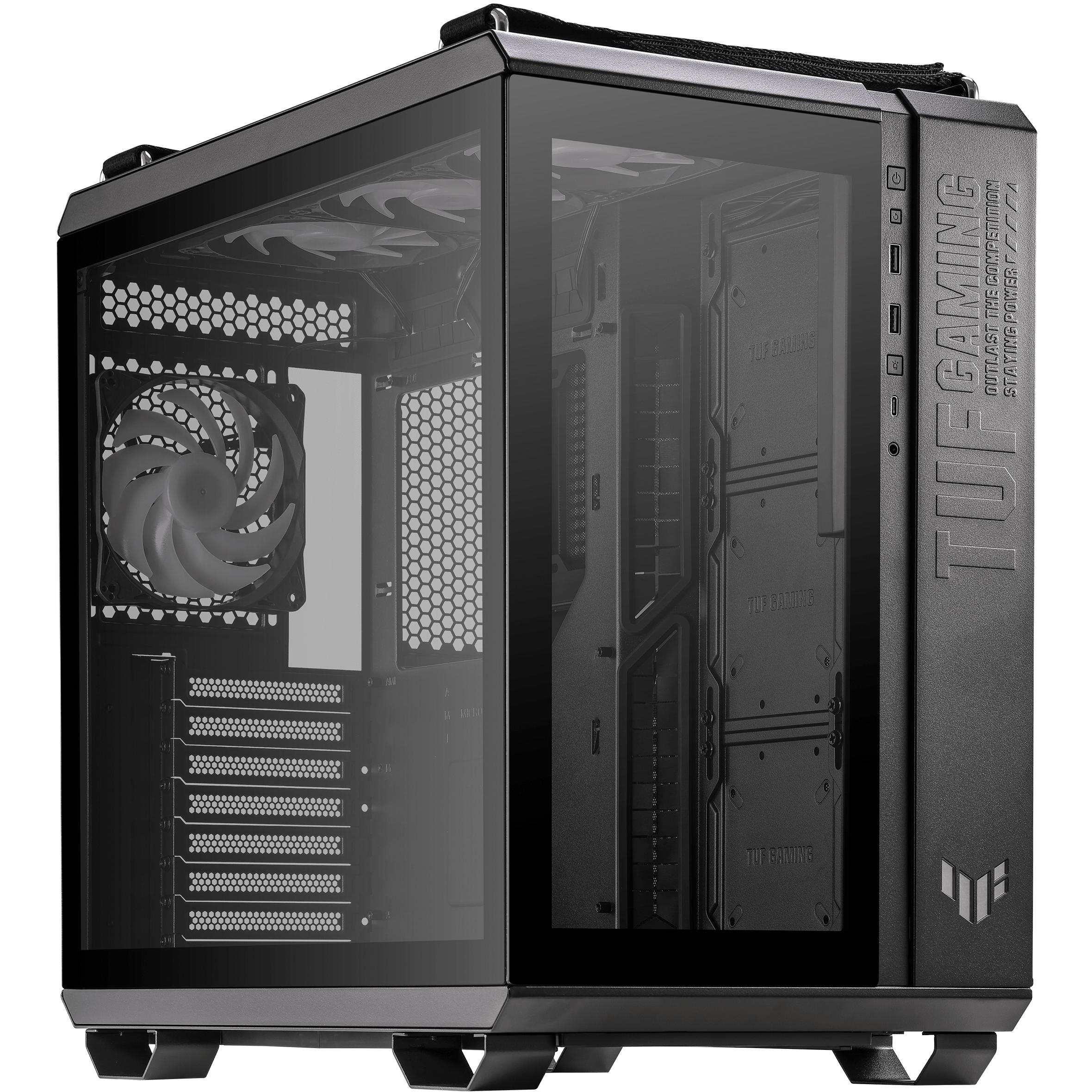 ASUS TUF GT502 PLUS (Mini-ITX, mATX, ATX), PC Gehäuse, Schwarz