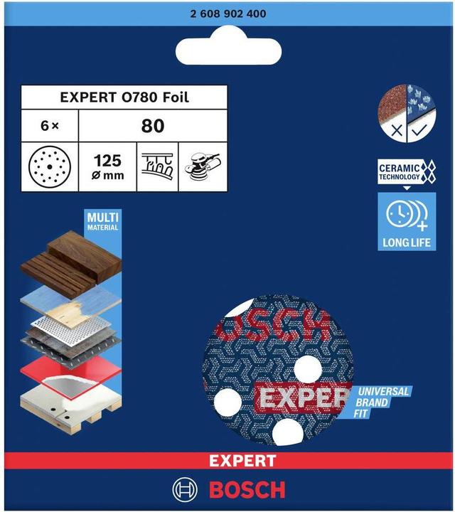 Actual product image Bosch Professional Schleifscheibe BOSCH 0780 ø125 K80 6Stk (80)