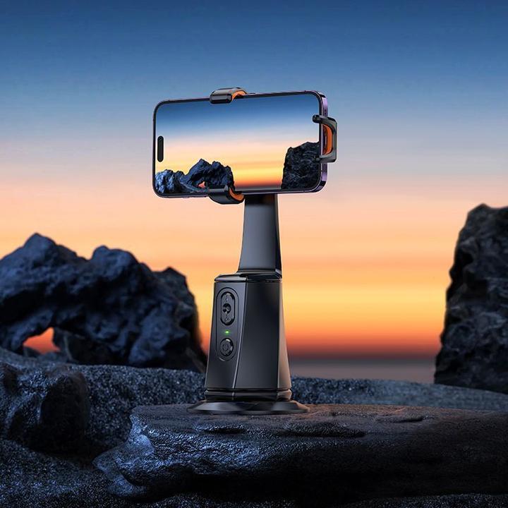 Actual product image Hoco Other mobile phone holder 360 degree with auto face tracking K26 black