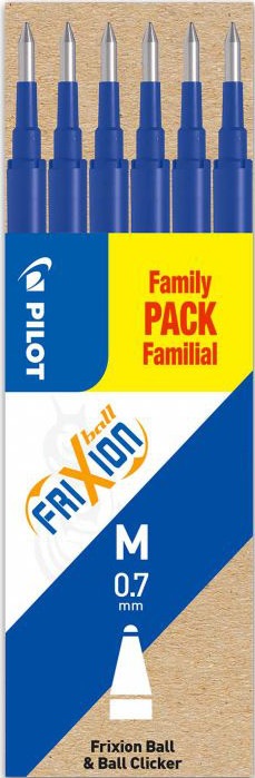 Image du produit Pilot FriXion Recharge Set à 6 (Recharger, Bleu, 0.70 mm)