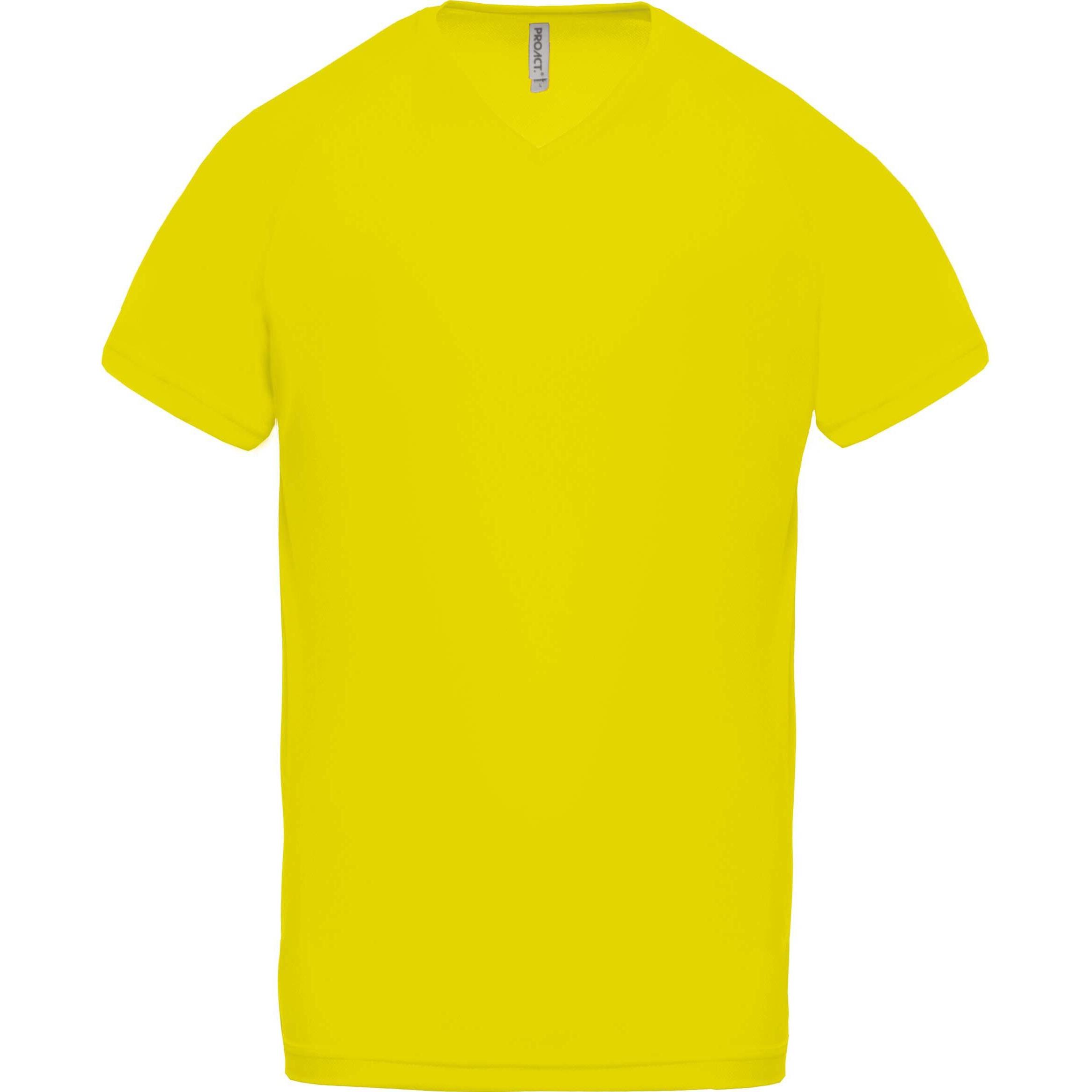 Proact, Herren, Sportshirt, Sport V-Ausschnitt (L), Gelb, L