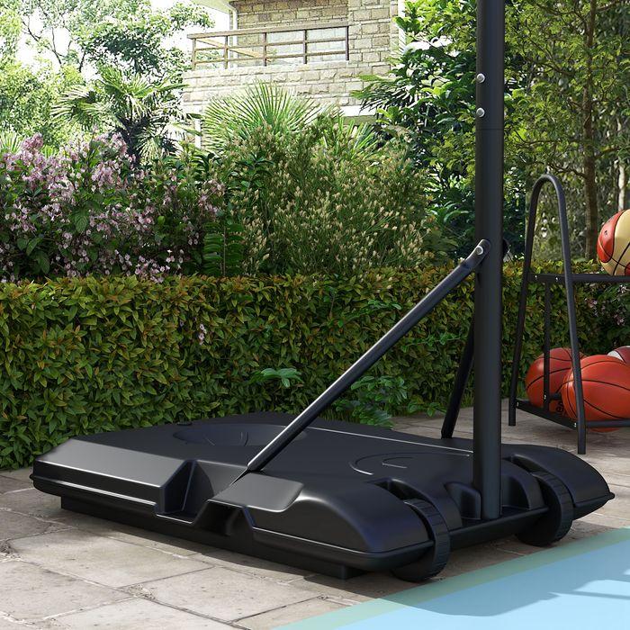 Actual product image Swisshandel24 Basketballkorb Outdoor mit Ständer, 179-209 cm höhenverstellbar, Schwarz