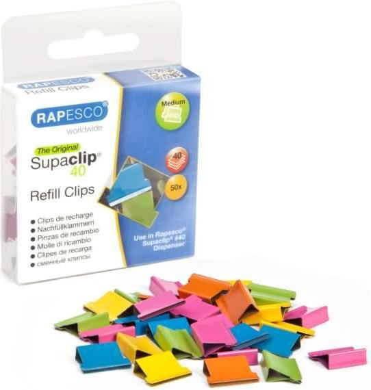 Image du produit Rapesco Clips pour documents Supaclip 40, couleurs assorties (1 x)