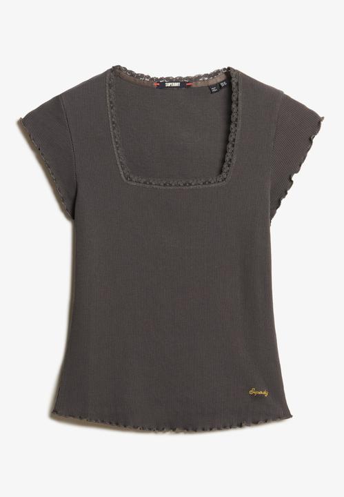 Produktbild Superdry Essential Kurzarm-T-Shirt mit eckigem Ausschnitt (10XL)