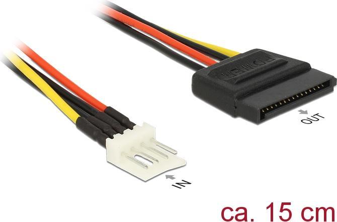 Image du produit Delock Câble d'alimentation SATA (15 cm, PWM à 4 broches)