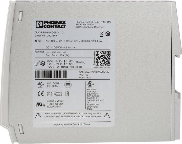Produktbild Phoenix Contact Hutschienen-Netzteil (DIN-Rail