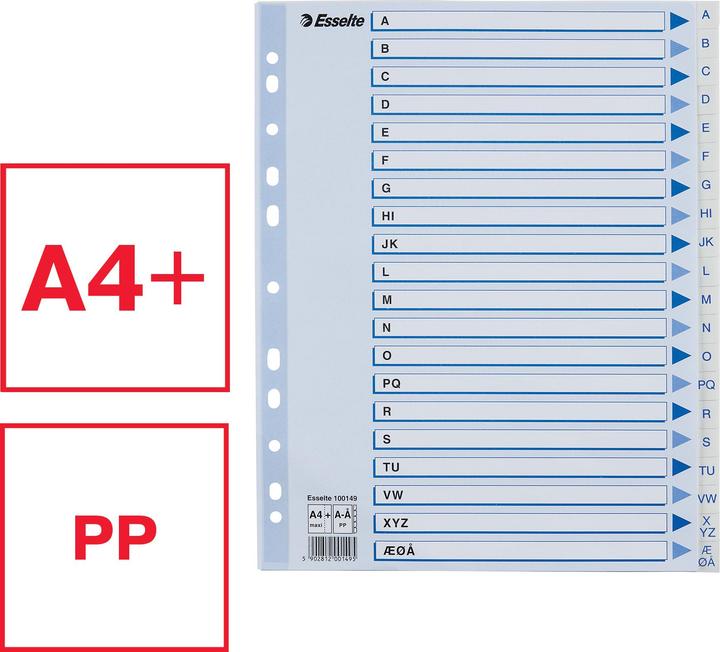 Immagine prodotto Esselte Indice PP A4 A-Å Maxi hvid