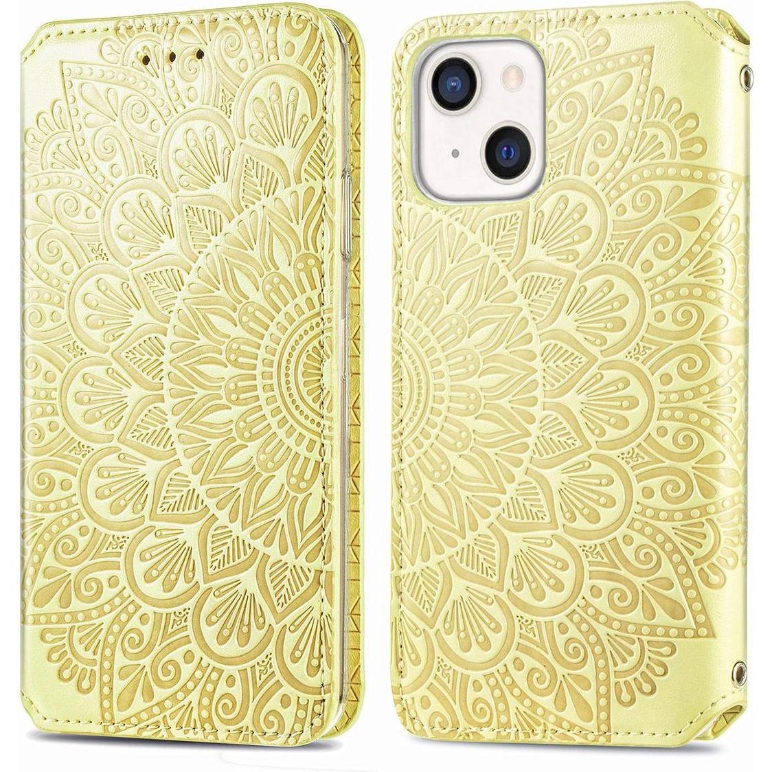 König Design Hülle Handy Schutz für Apple iPhone 13 mini Case Cover Tasche Etuis Bumper Gelb (Apple iPhone 13 mini), Sma...