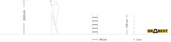 Produktbild Drabest Aluminium-Stufenleiter (Anlegeleiter)