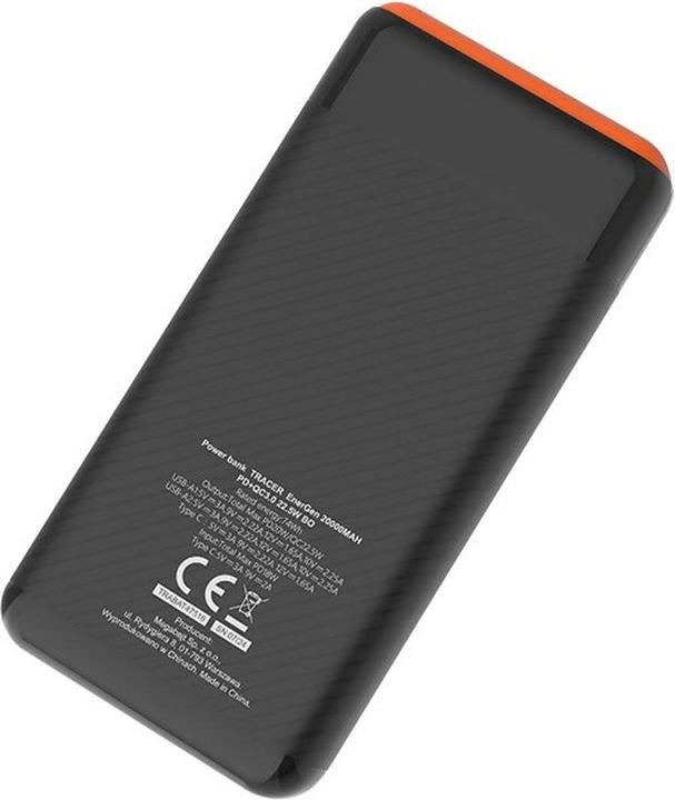 Actual product image Tracer 47516 EnerGen 20000mAh Power Bank black/orange (20000 mAh, 20 W, 74 Wh)