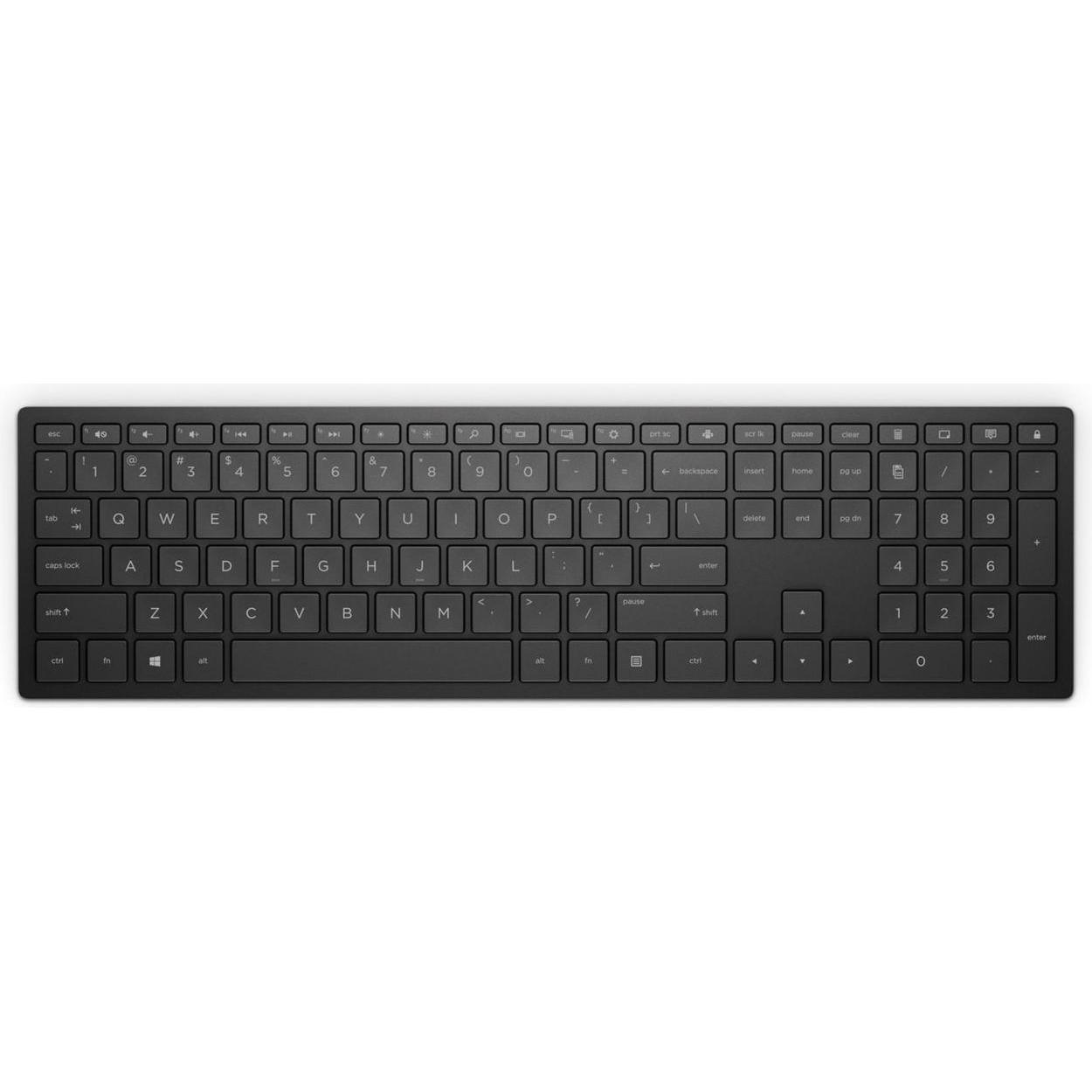 HP Pavilion 400 Wireless Keybo (Ohne Tastaturlayout, Kabellos), Tastatur, Schwarz