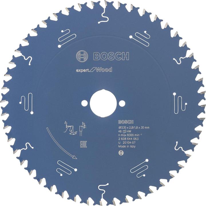 Image du produit Bosch Professional Zubehör Lame de scie circulaire Expert for Wood, 230 x 30 x 2,8 mm, 48