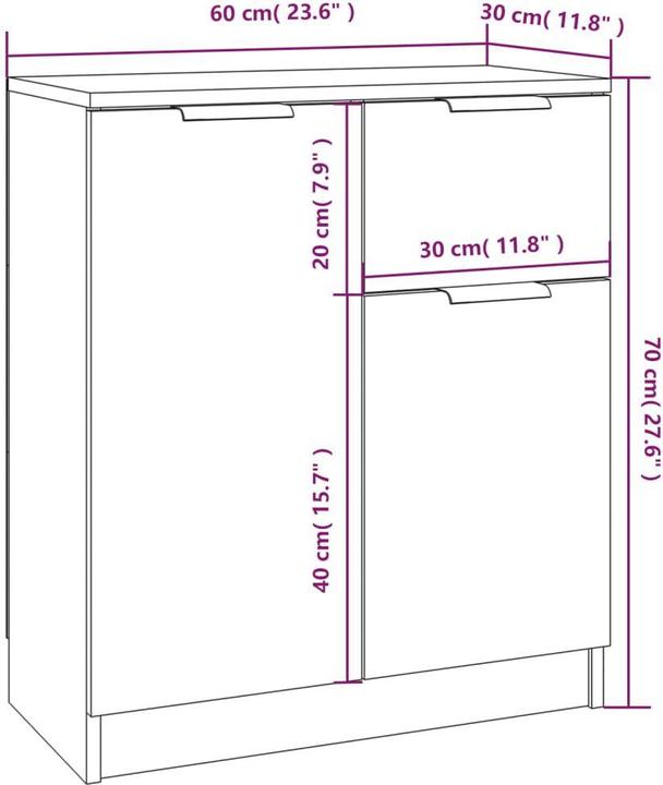 Image du produit vidaXL Sideboard (60 x 60 x 70 cm)