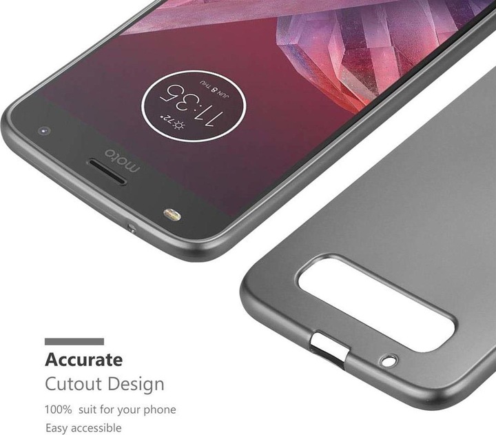 Productafbeelding Cadorabo TPU Matte Metallic hoes (Motorola Moto Z2)