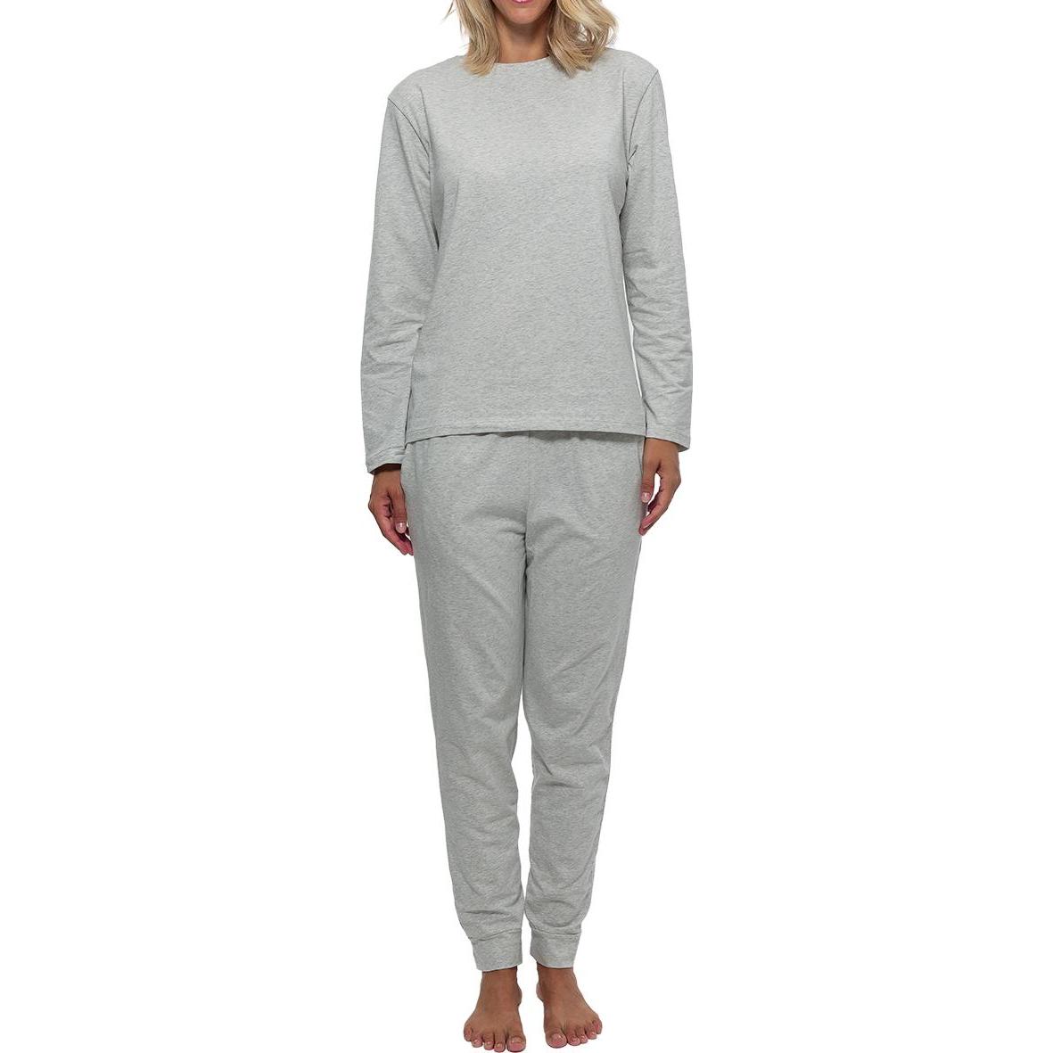 Schiesser, Damen, Pyjama, Organic Cotton Schlafanzug, Grau, (36)