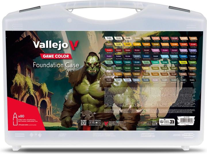 Productafbeelding Vallejo Foundation etui 80 x 18ml dekkende kleuren (1440 ml)