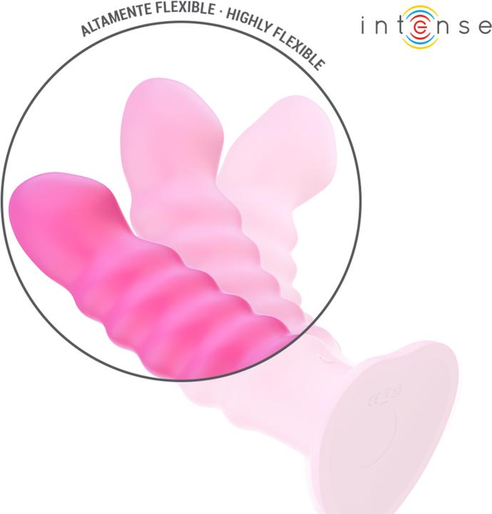 Actual product image Intense Cindy Vibrator Size L Spiral Design 10 Vibrations Pink Remote Control