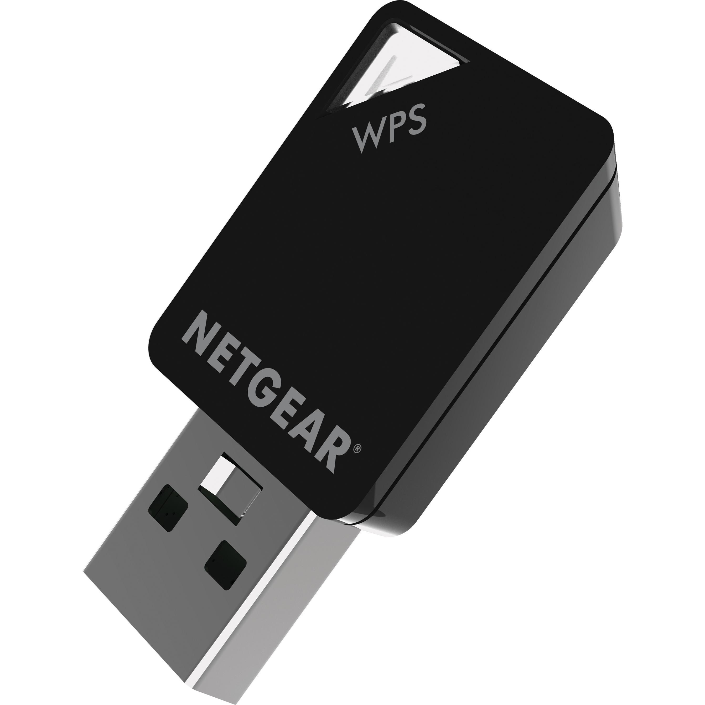 Netgear A6100-100pes (USB 2.0), Netzwerkadapter, Schwarz