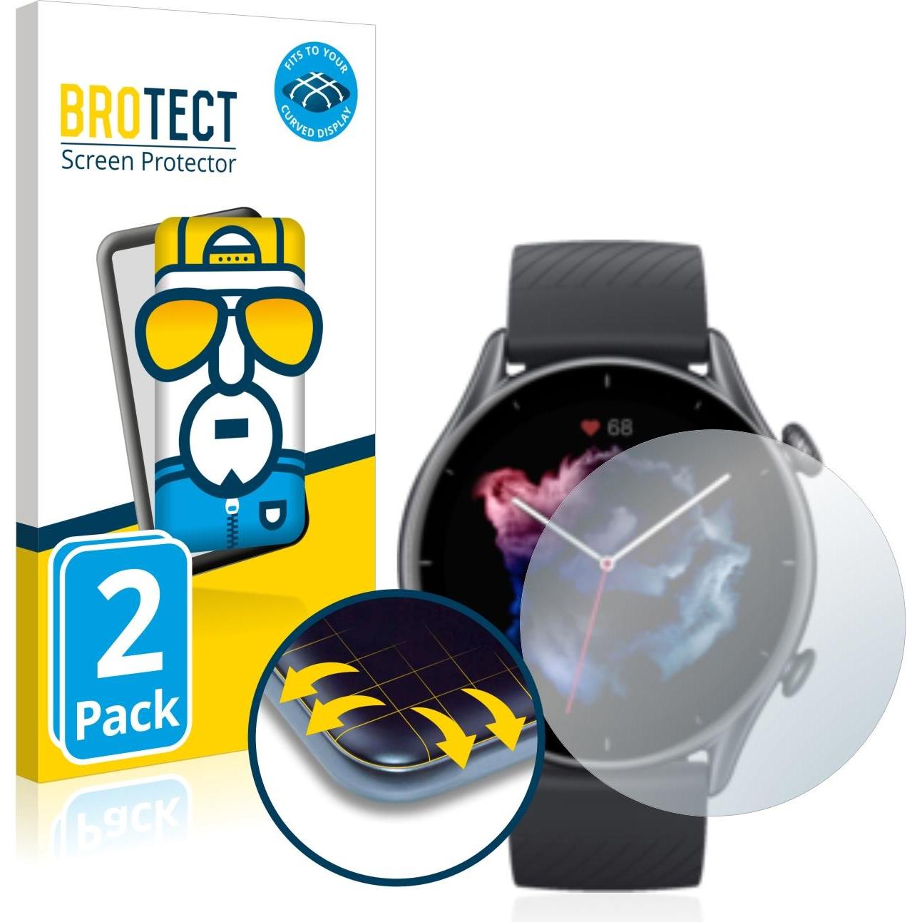 BROTECT Full-Cover Displayschutz, Smartwatch Schutzfolie, Transparent