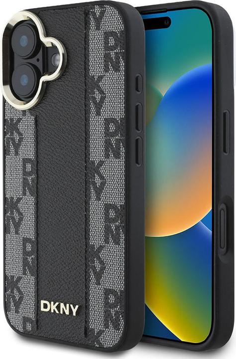 Actual product image DKNY DKHMP16SPCPVSLK iPhone 16 6.1" czarny/black hardcase Checkered Pattern Magsafe (Apple iPhone 16)