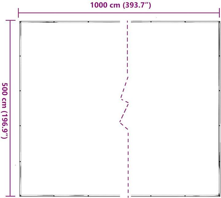 Immagine prodotto vidaXL Telone trasparente con occhielli 5x10 m Telone trasparente in polietilene (10 x 5 m)