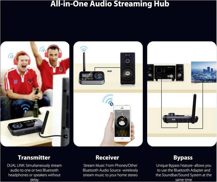 Actual product image Omnitronic BDT-5.2PRO Aptx HD Bluetooth transceiver