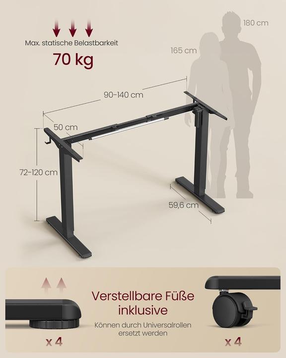Image du produit Songmics Piètement de table