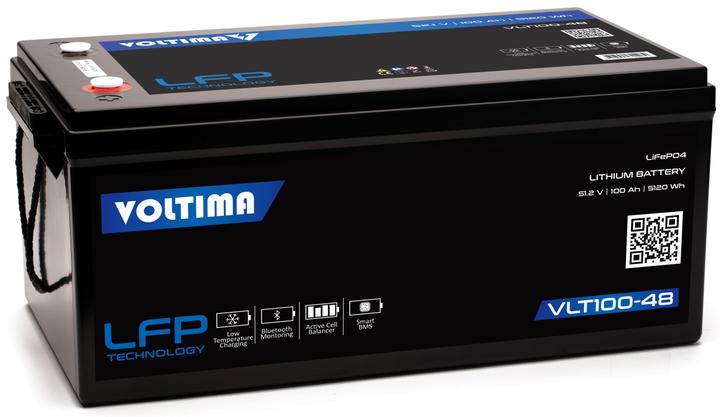 Actual product image Voltima VLT100 48V LiFePO4 Lithium Versorgungsbatterie 100Ah mit App (48 V, 100 Ah)