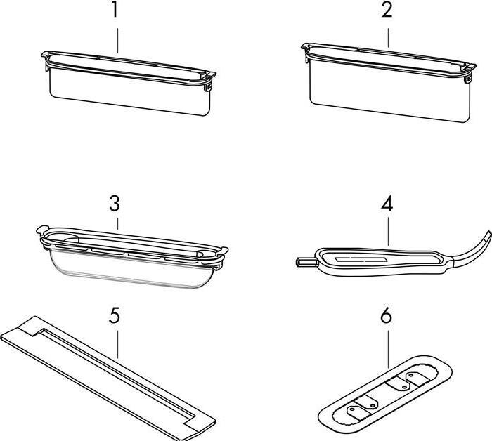 Actual product image hansgrohe HG shower channel RainDrain Flex kb. for installation 800mm brushed stainless steel (800 mm)