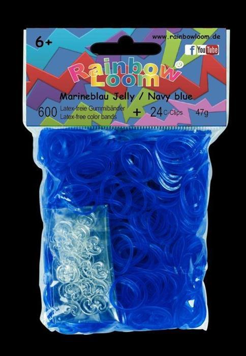Produktbild Rainbow Loom Gummibänder Marineblau Jelly (600 Stk.)